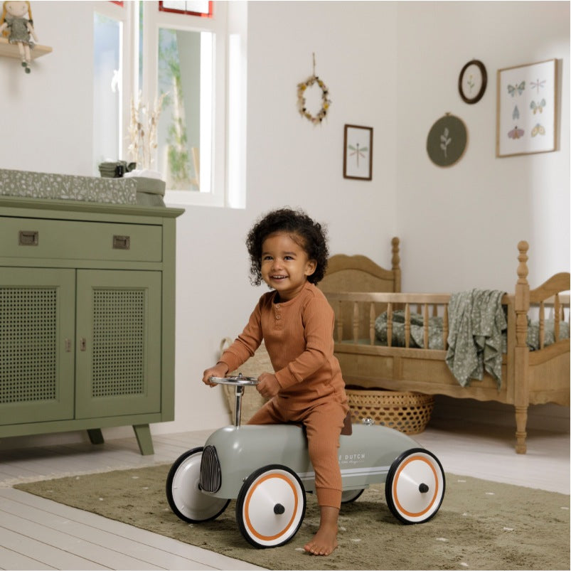 Rutschauto Retro, oliv | Little Dutch by Schmatzepuffer personalisierbar