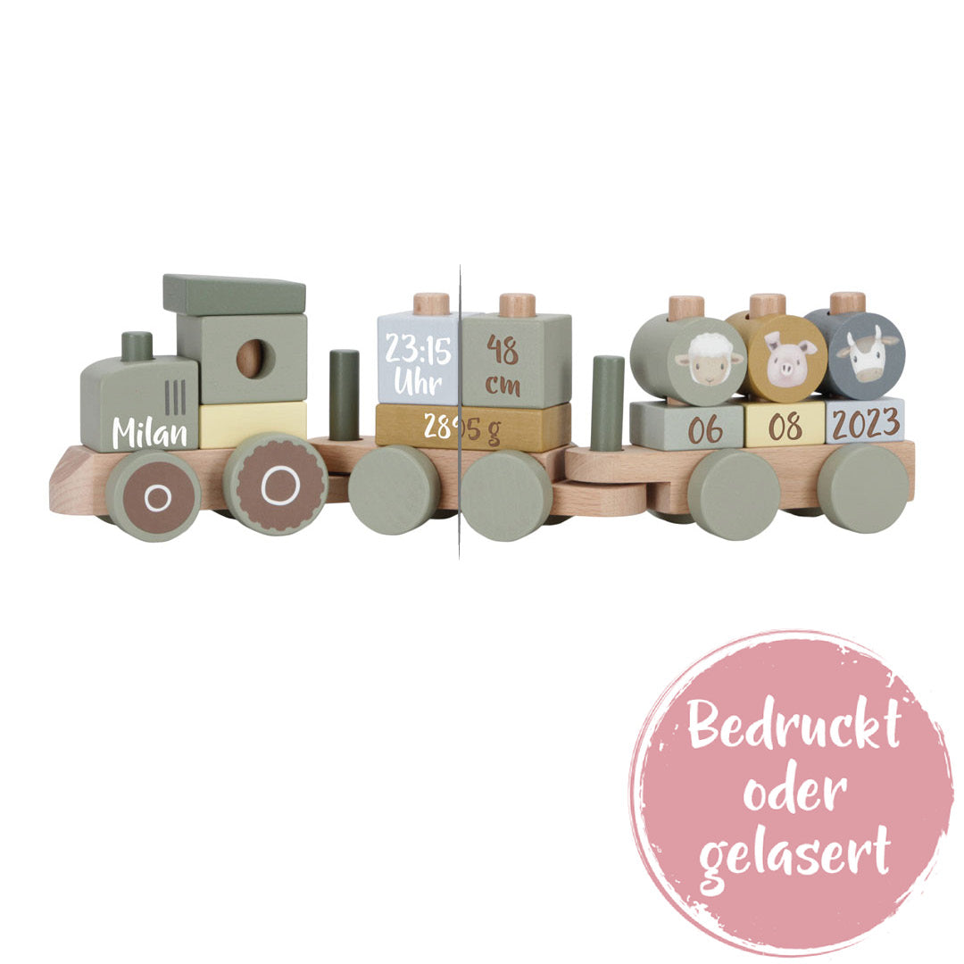Holz-Zug Little Farm - Zur Geburt | Little Dutch