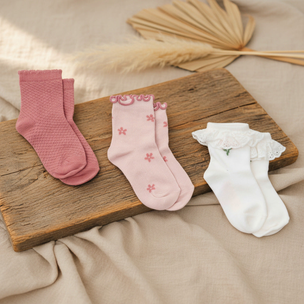 Socken Set mit drei Multi - 17/19 = 6-12 Monaten | Little Dutch