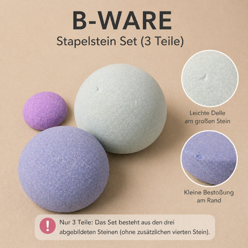 Stapelstein Inside set of 4 cool pastel | stacking stone