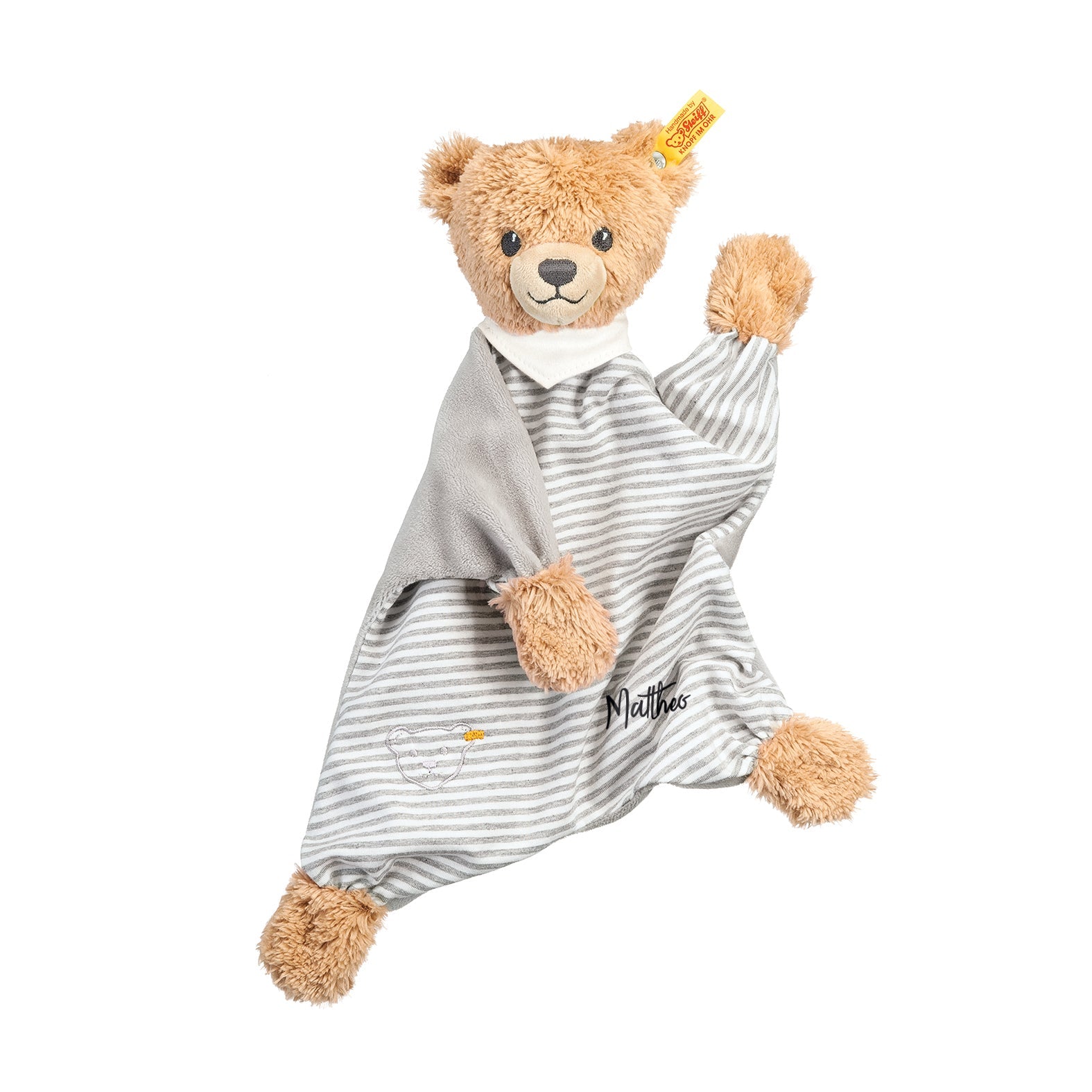 Schnuffeltuch Schlaf-Gut-Bär, grau 30 cm | Steiff