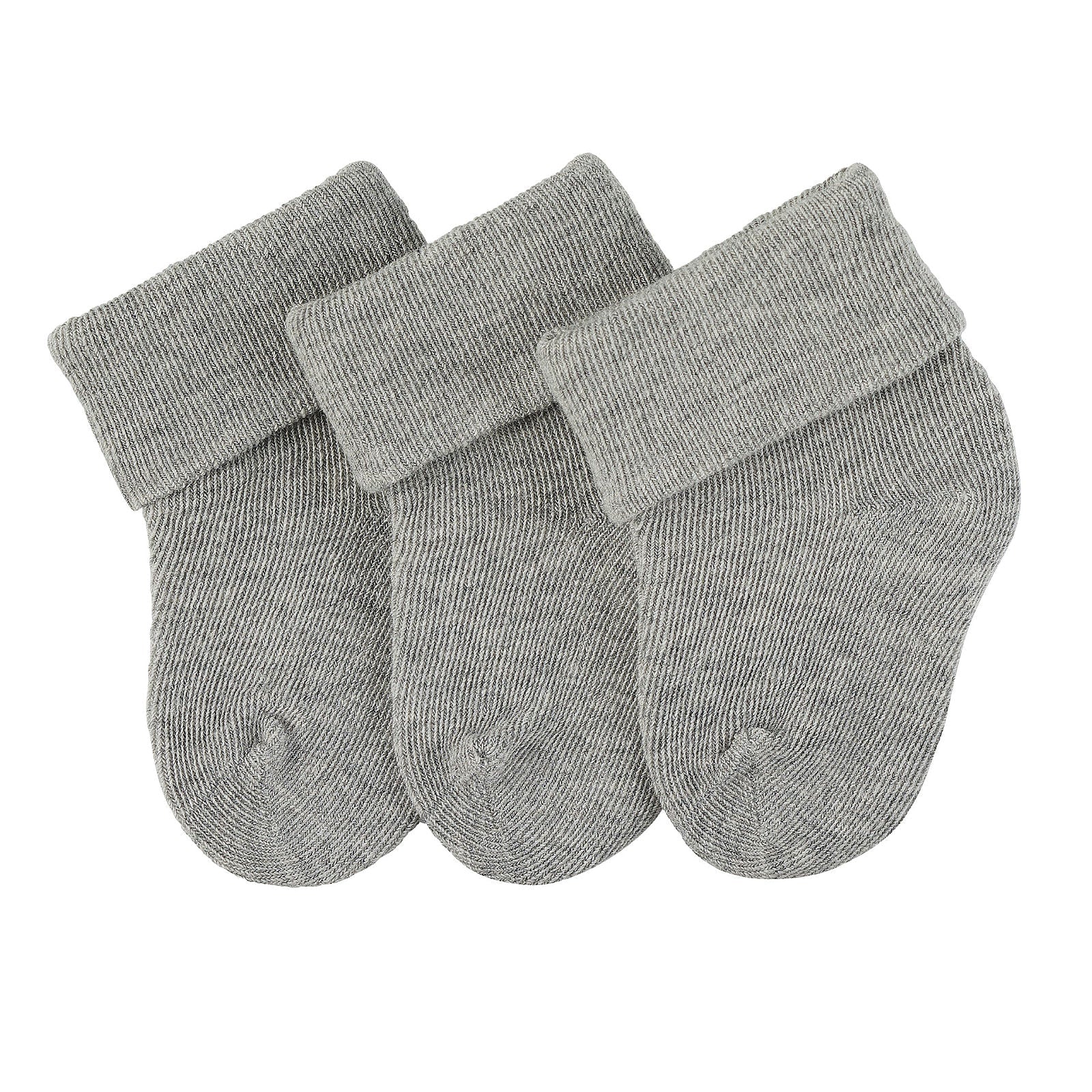 First socks 3-pack, silver mottled | Sterntaler