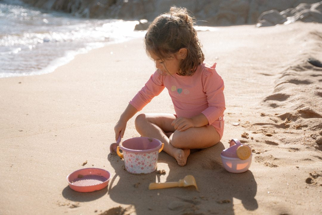 Strandset 5-teilig Pink Flowers | Little Dutch