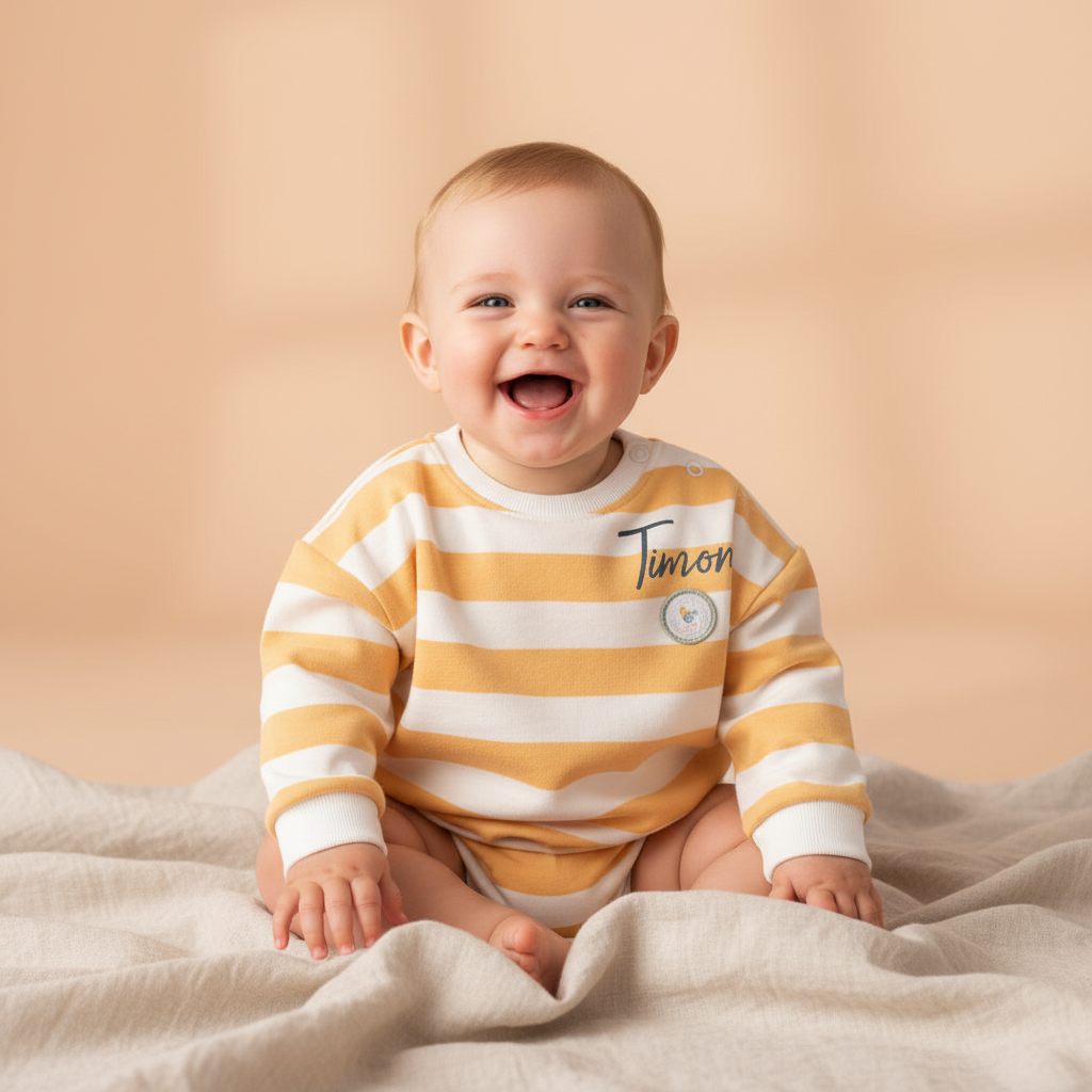 Sweater Sunny Yellow Stripes | Little Dutch