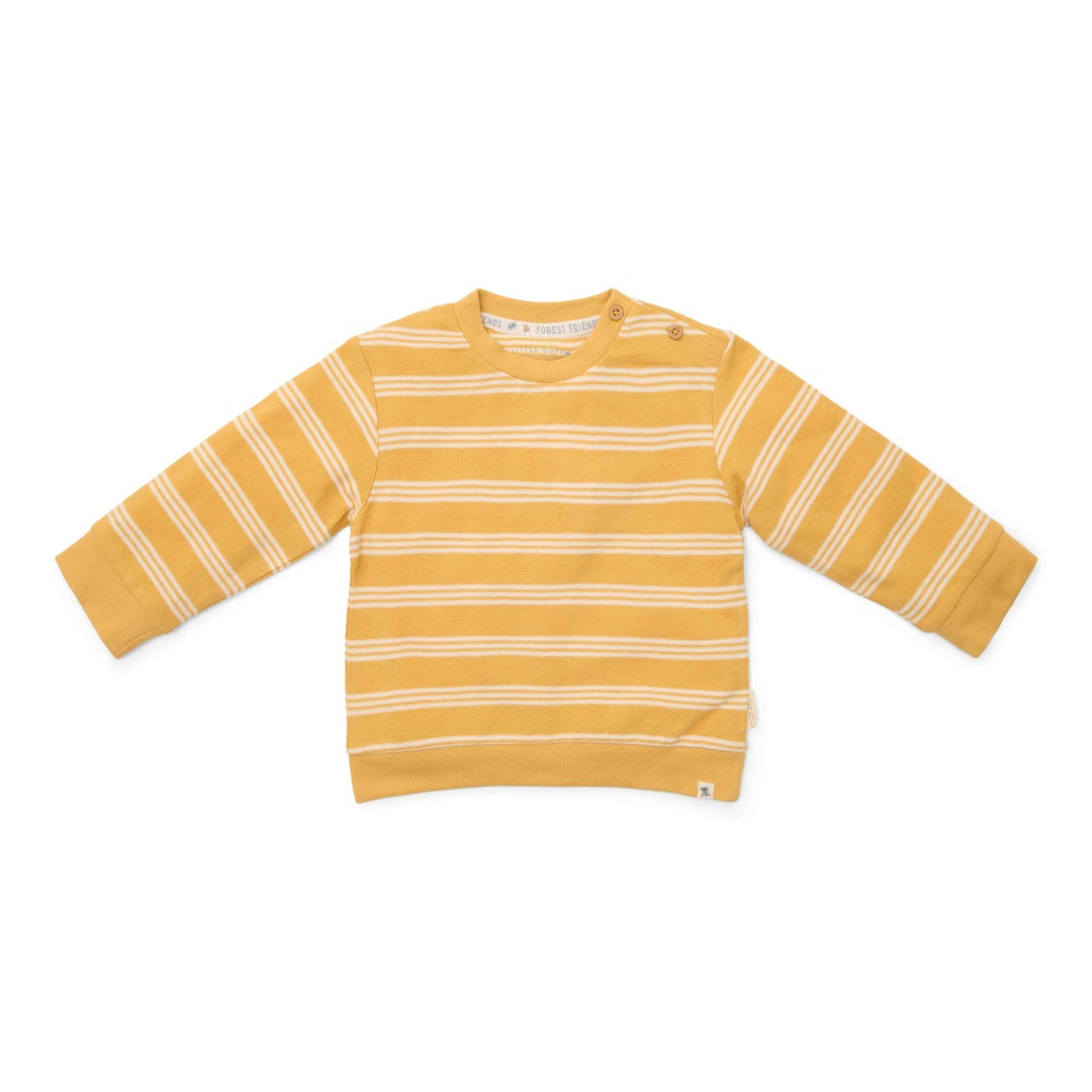 Sweatshirt met gele streep | Little Dutch
