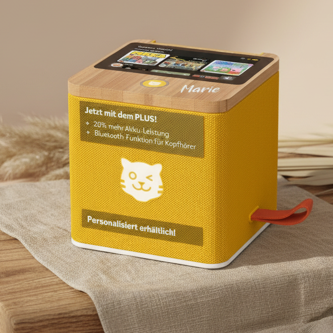 tigerbox TOUCH PLUS gelb Bluetooth | by Schmatzepuffer® "personalisierbar"