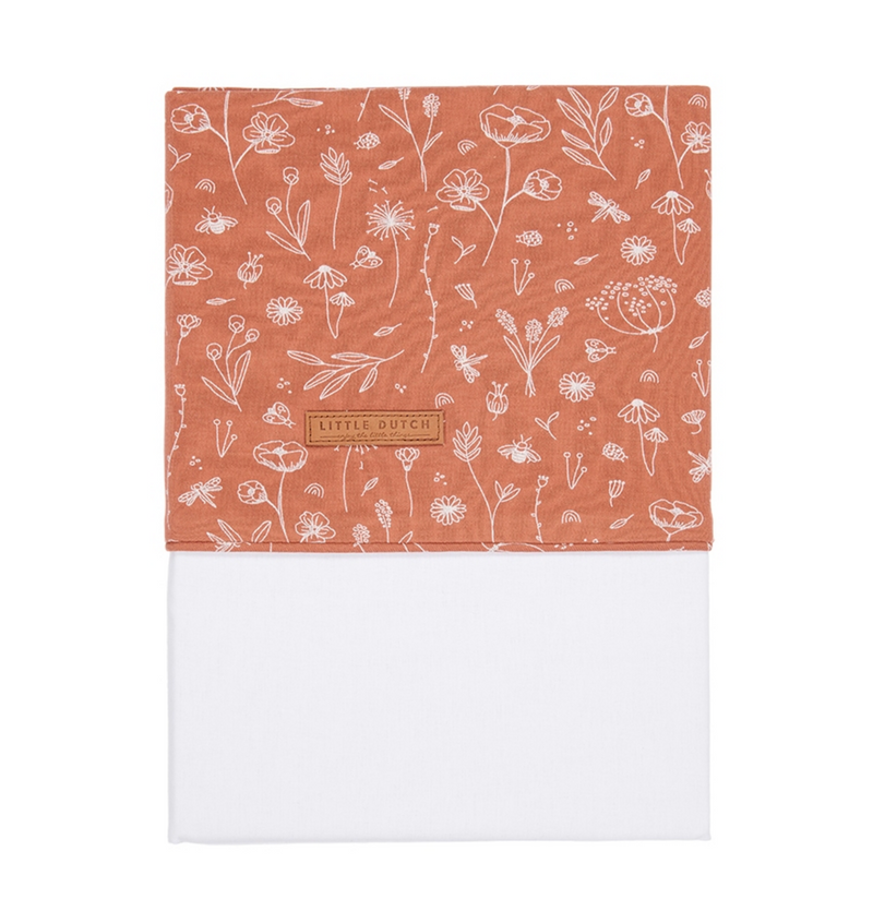 Wiegenlaken Wild Flowers Rust | Little Dutch