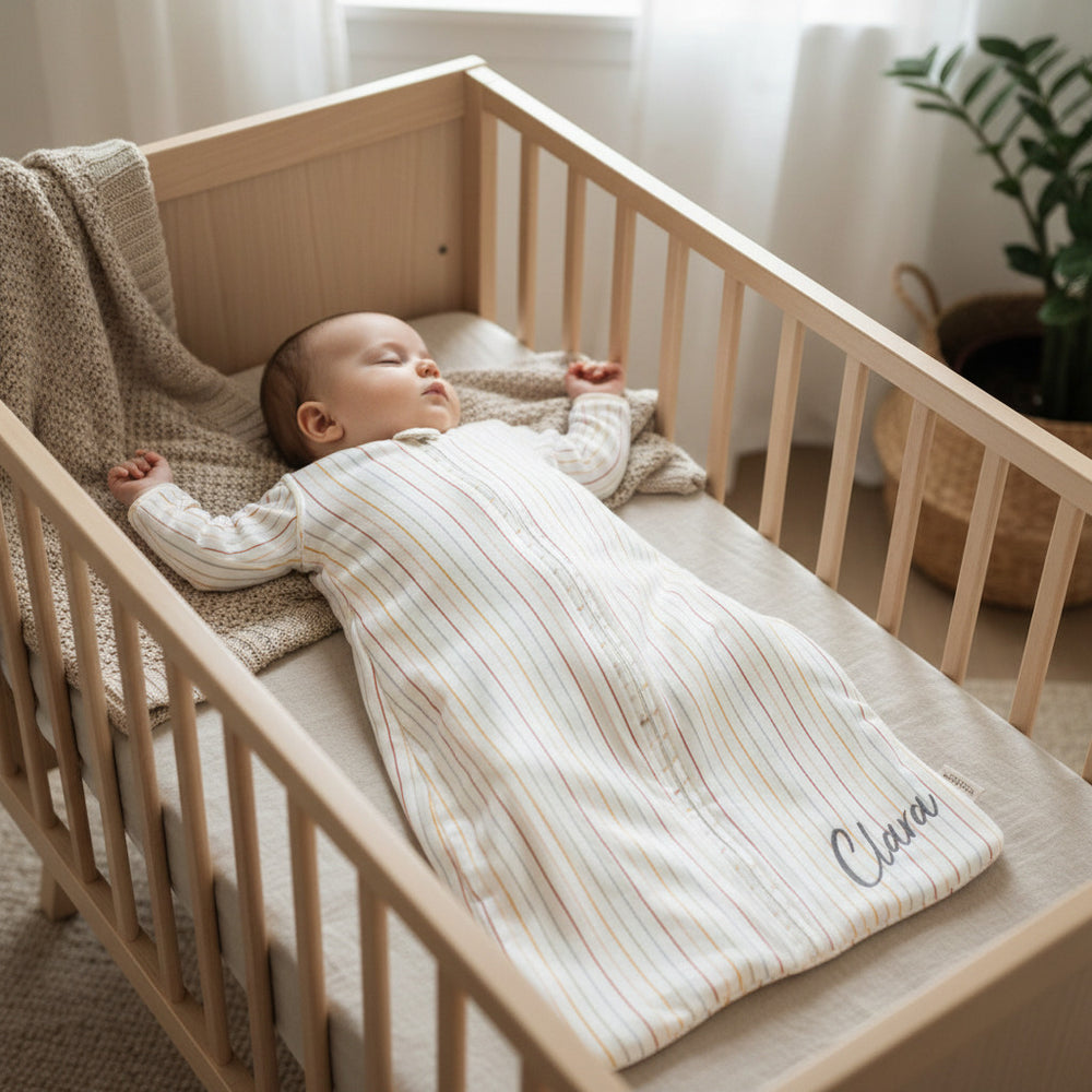 Personalized baby sleeping bag with name, baby gift