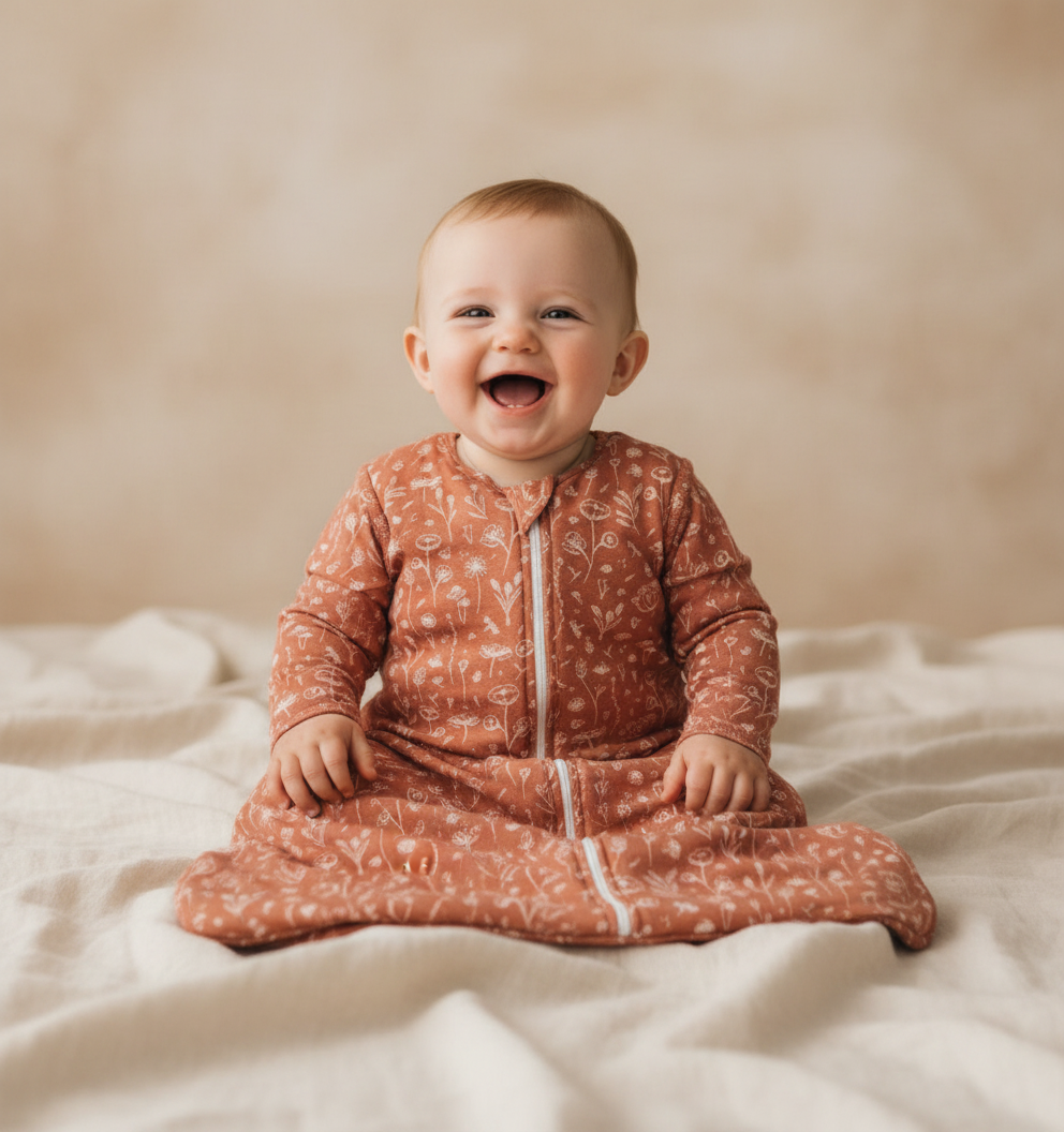 Schlafsack Winter Wild Flowers Rust 70 cm | Little Dutch