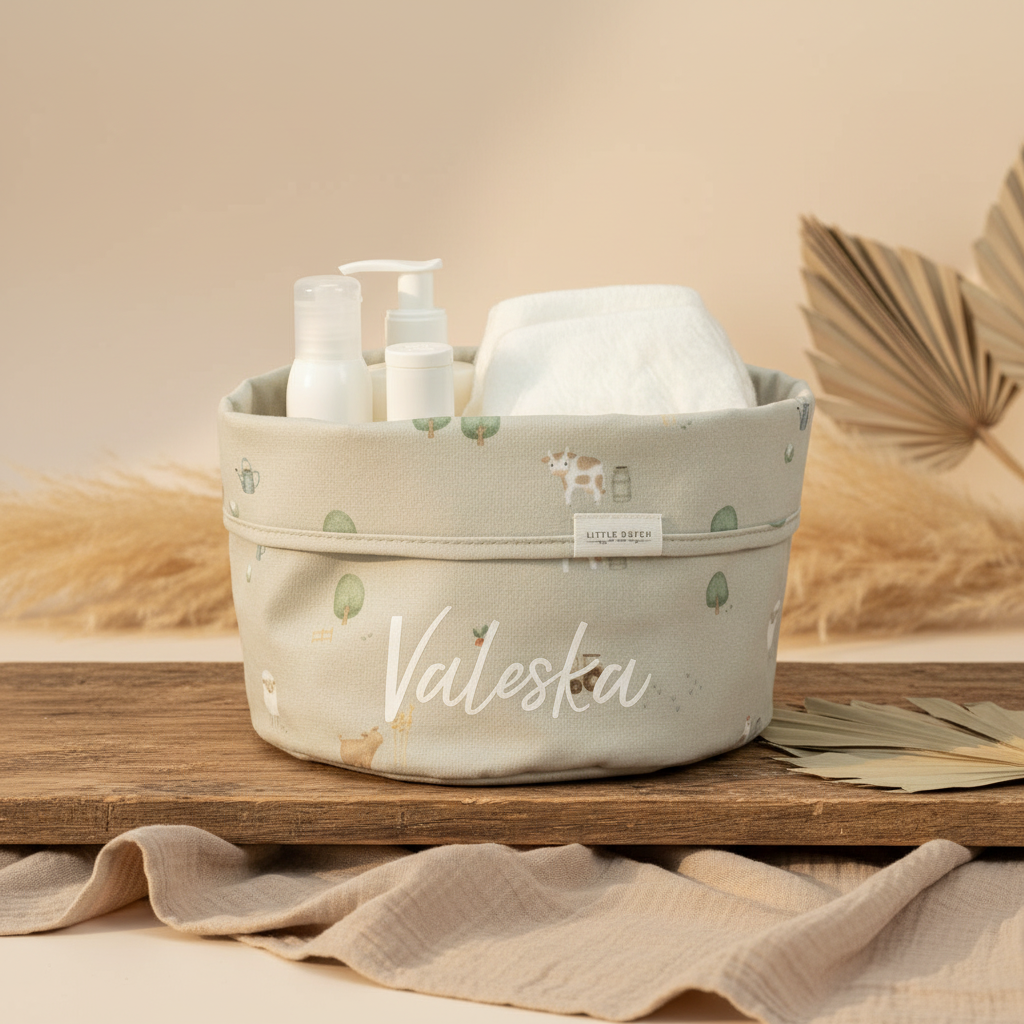 Round nursing basket - Little Farm | Little Dutch