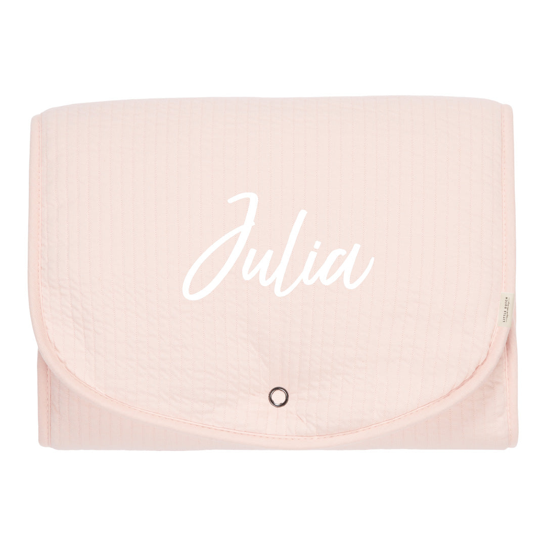 Verschoonmatje voor onderweg Pure Soft, roze | Little Dutch
