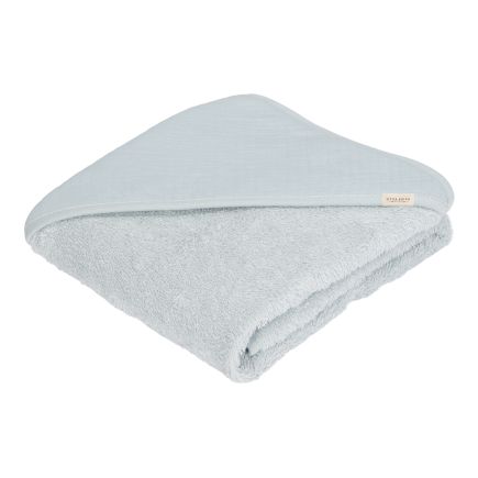 Hooded towel Pure Soft Blue | Little Dutch