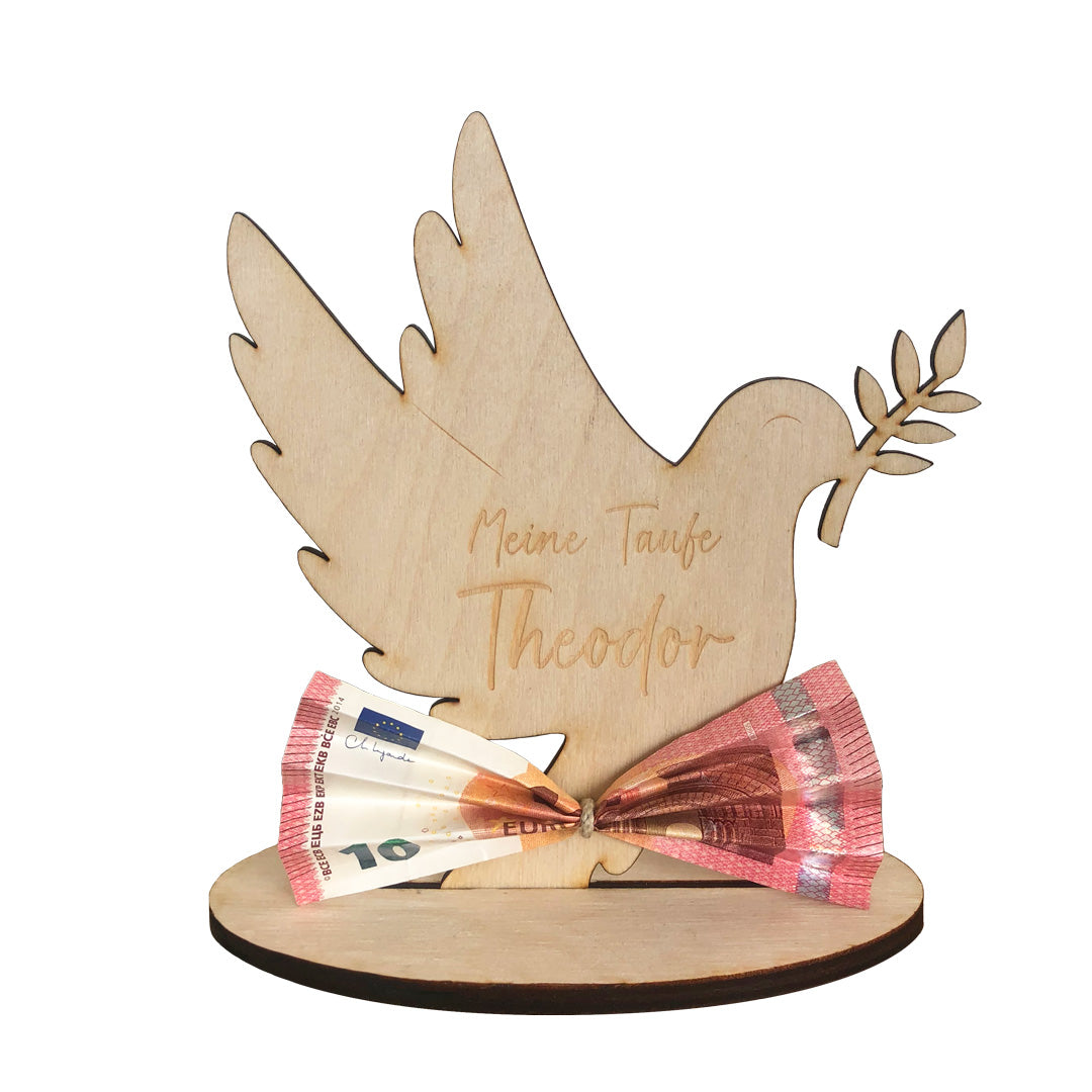 Geld cadeau duif | Smakelijke trekjes