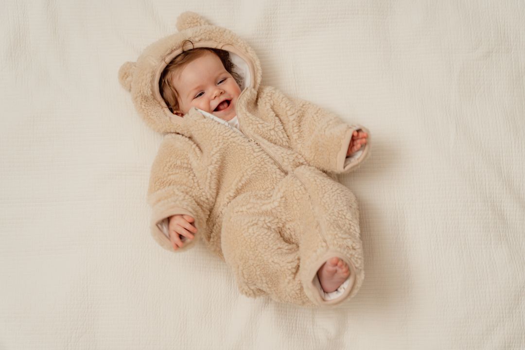 Teddy Romper Baby Bunny, Sand | Little Dutch