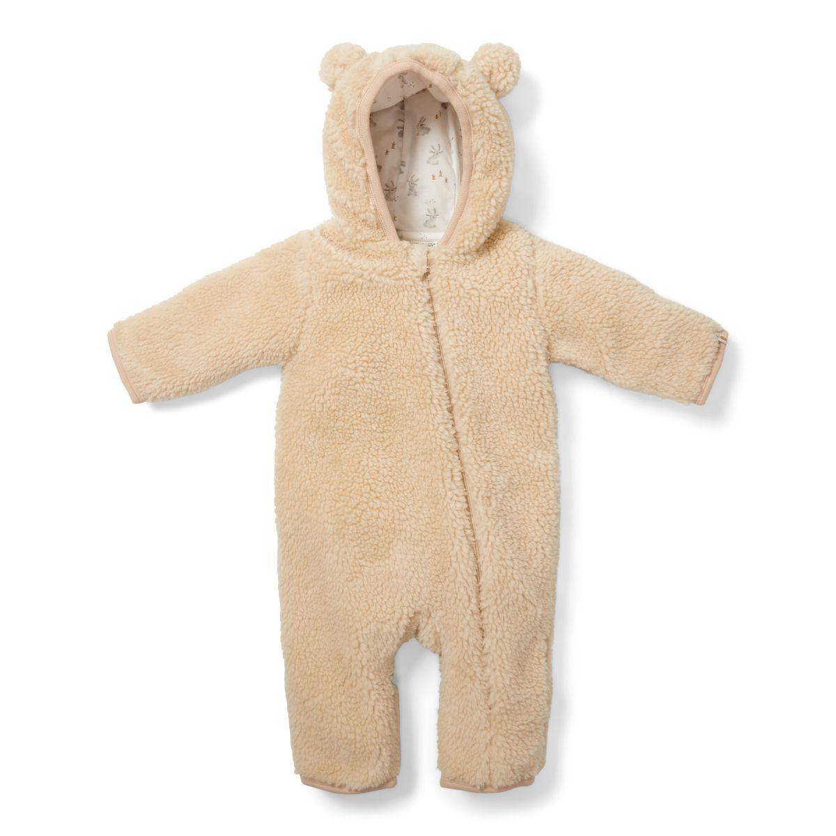 Teddy-Strampler Baby Bunny, Sand | Little Dutch