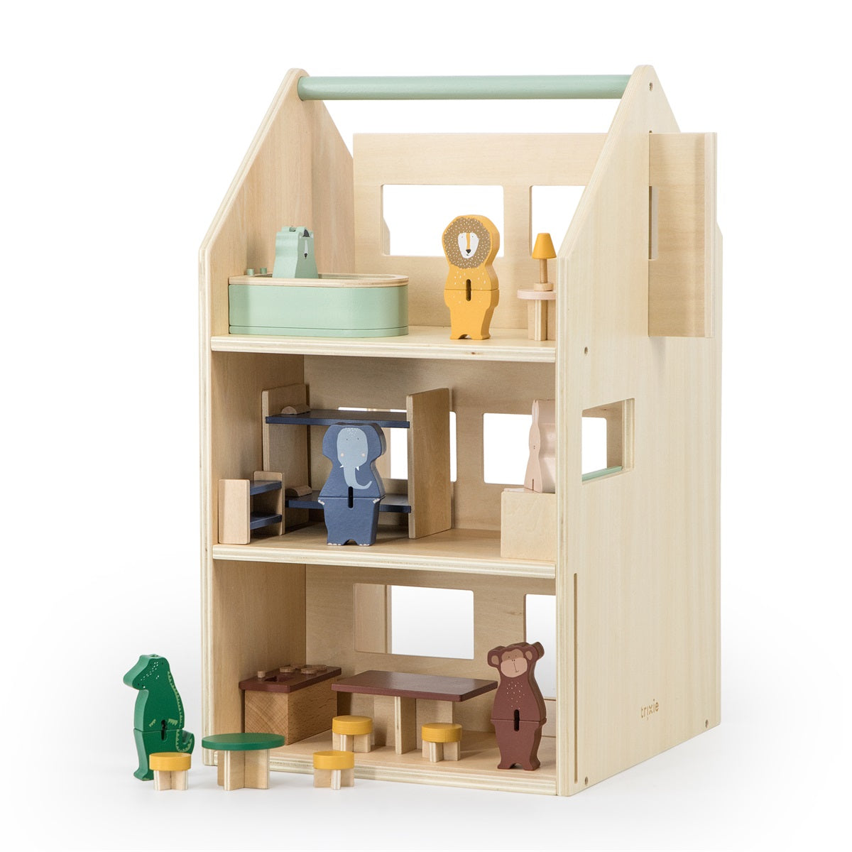 Wooden playhouse with accessories | Trixie
