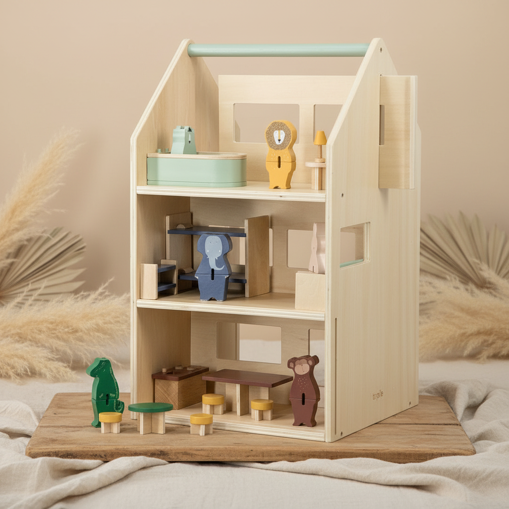 Holz Spielhaus mit Zubehör | Trixie