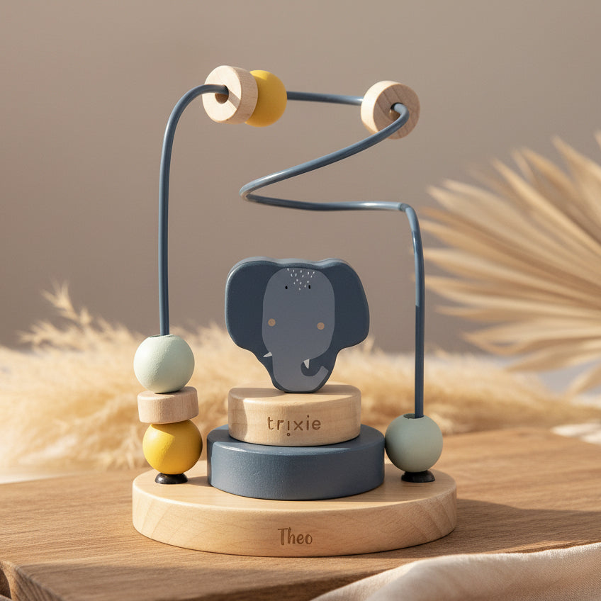 Motorikschleife Holz - ­Frau Elefant | Trixie