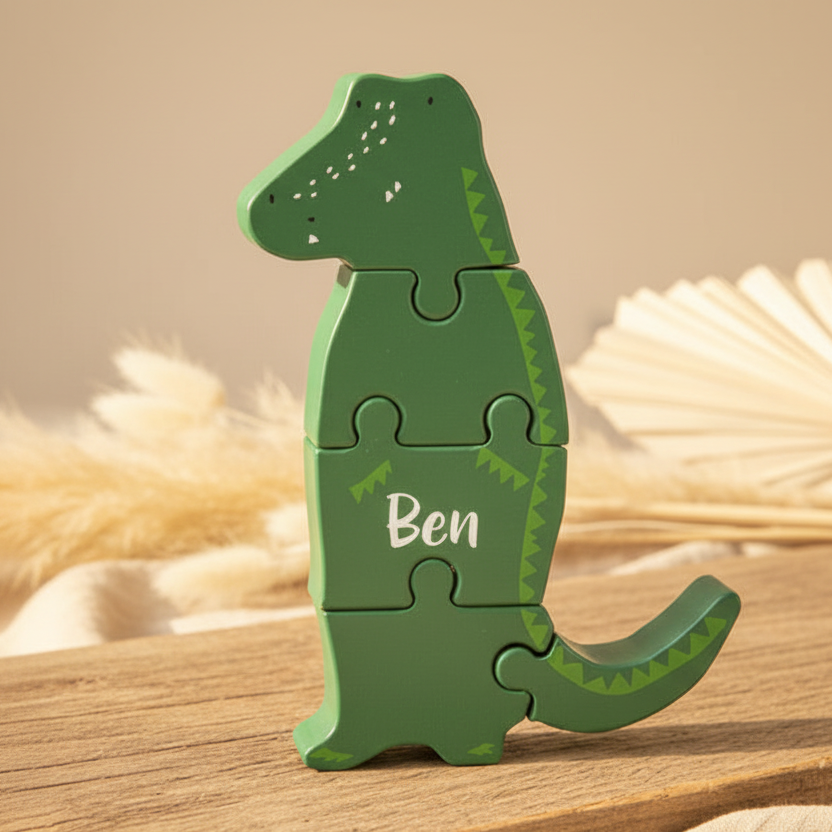Wooden puzzle figure - Mr. Crocodile | Trixie
