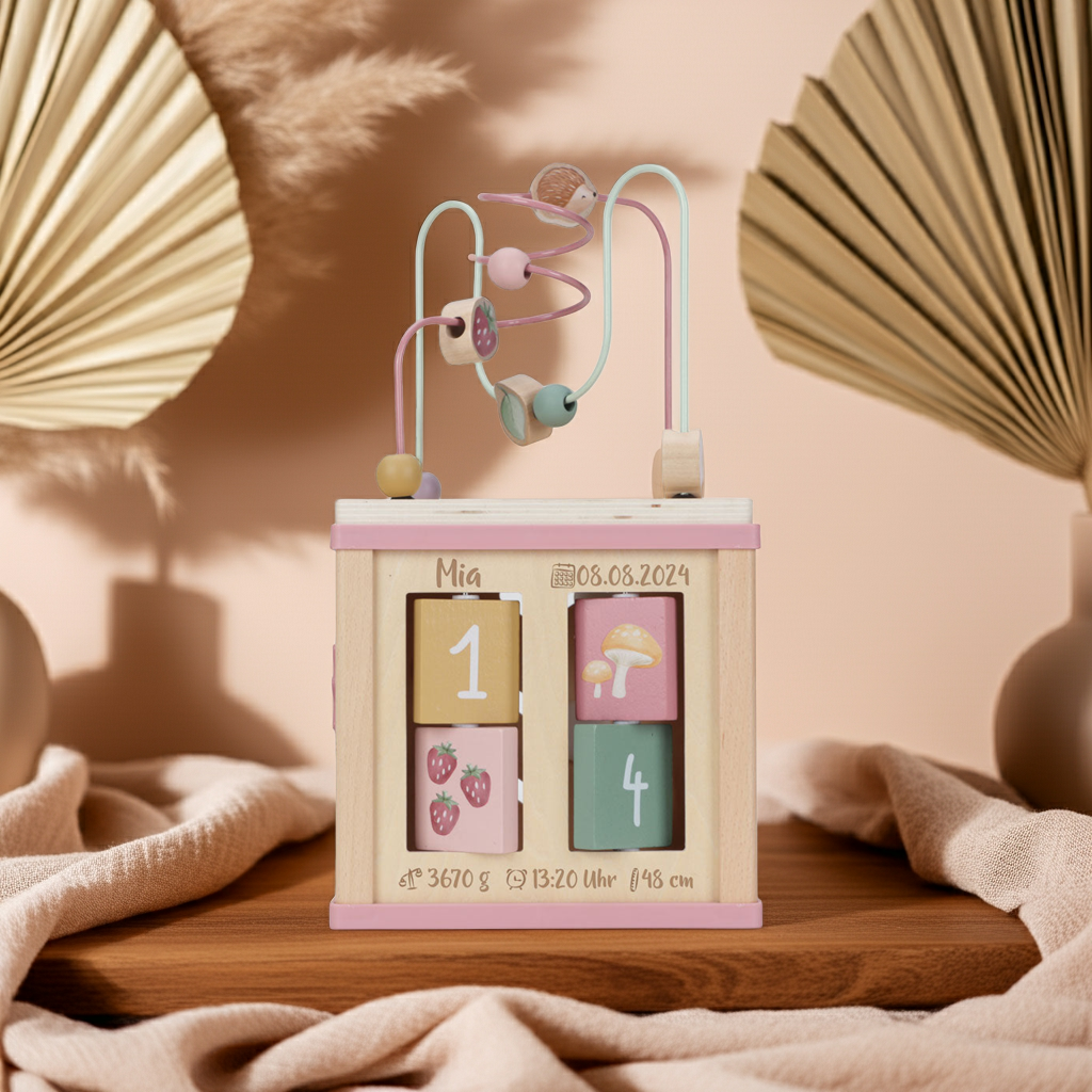 Fairy Garden Motor Skills Cube "For Birth" | Little Dutch