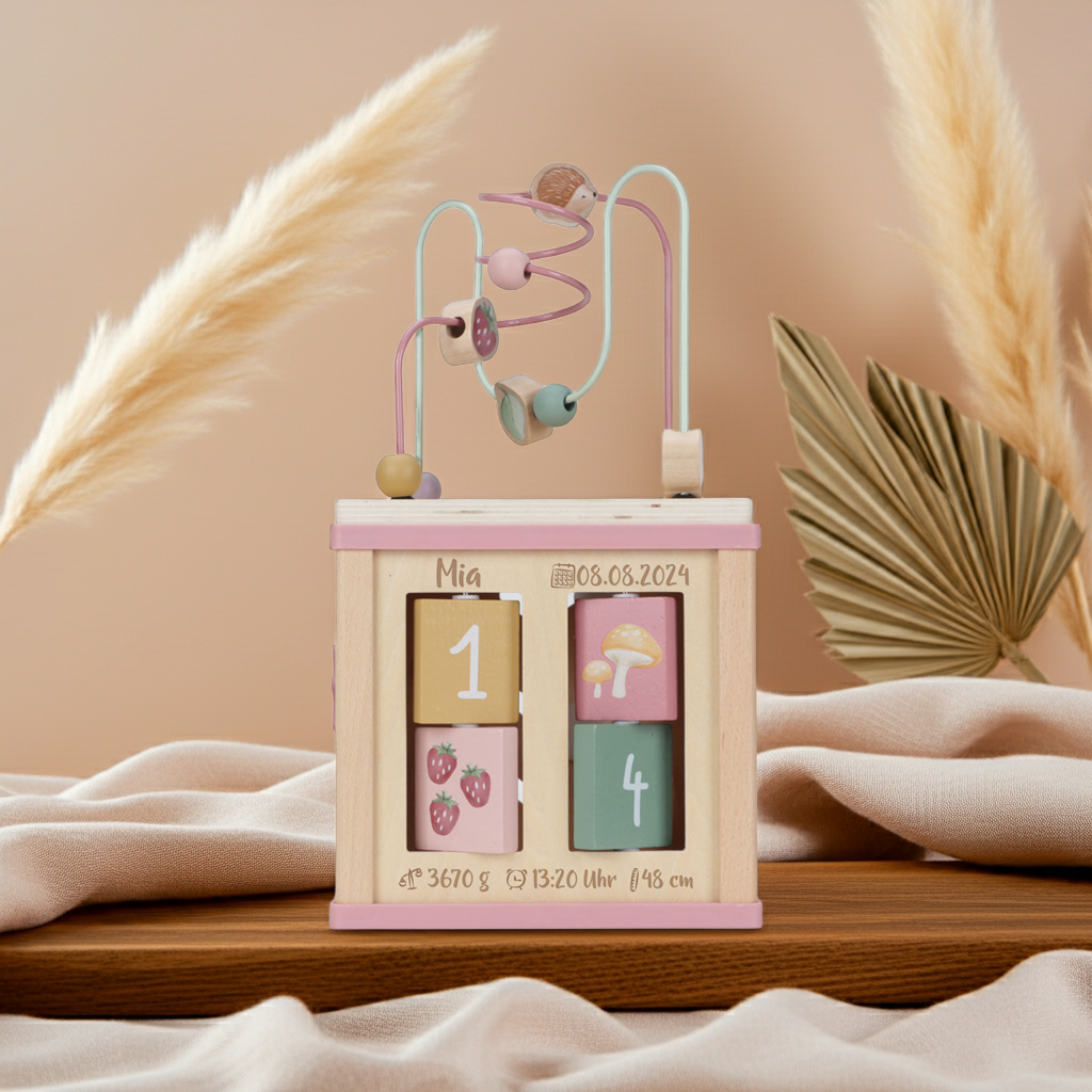 Fairy Garden Motor Skills Cube "For Birth" | Little Dutch