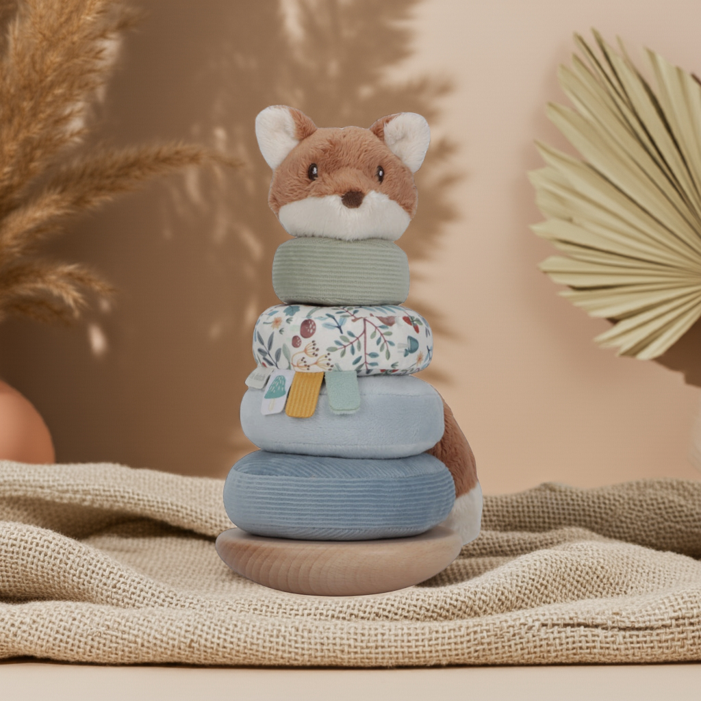 Stacking tower with rings Forest Friends | Little Dutch