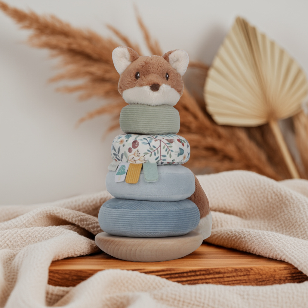 Stacking tower with rings Forest Friends | Little Dutch