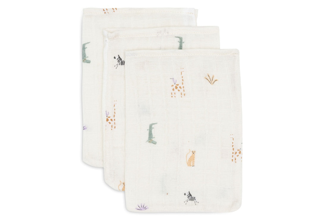 Waschlappen 3er-Set 15 x 20 cm Jungle Jambo | Jollein