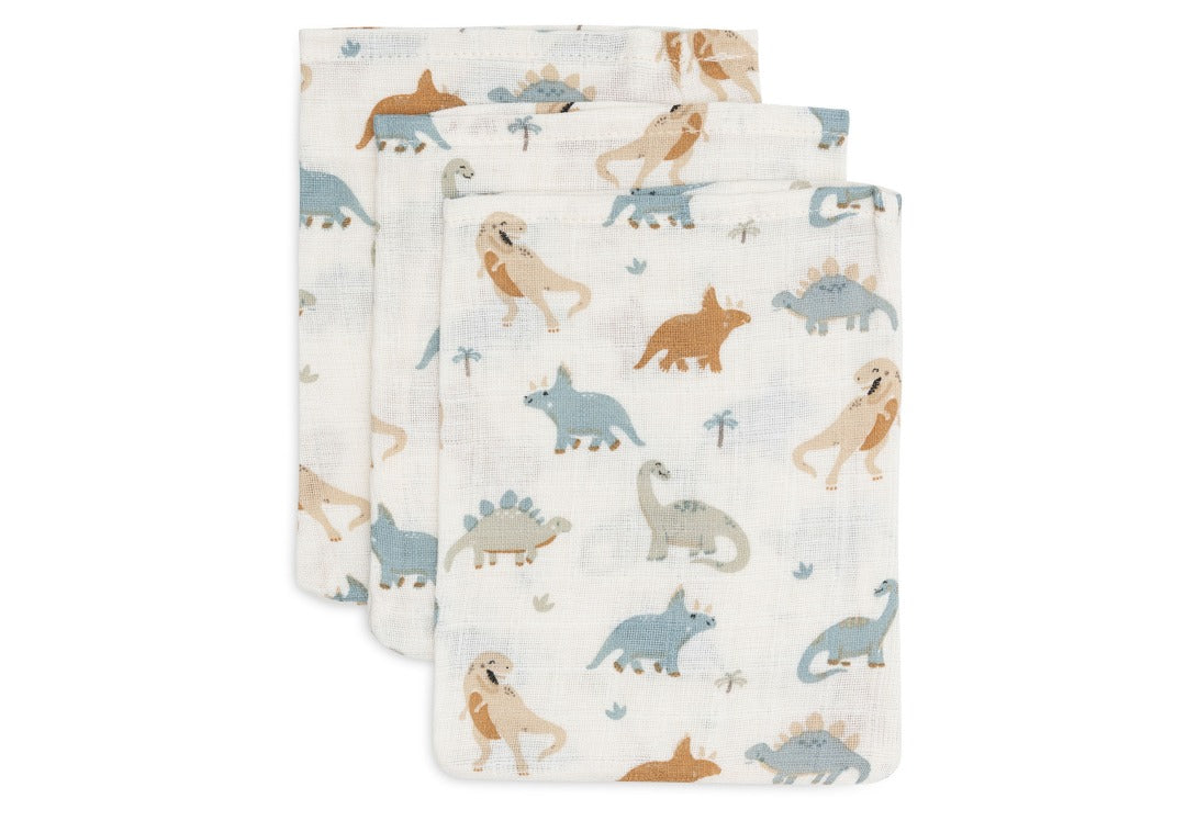 Waschlappen 3er-Set 15 x 20 cm Roarsome | Jollein