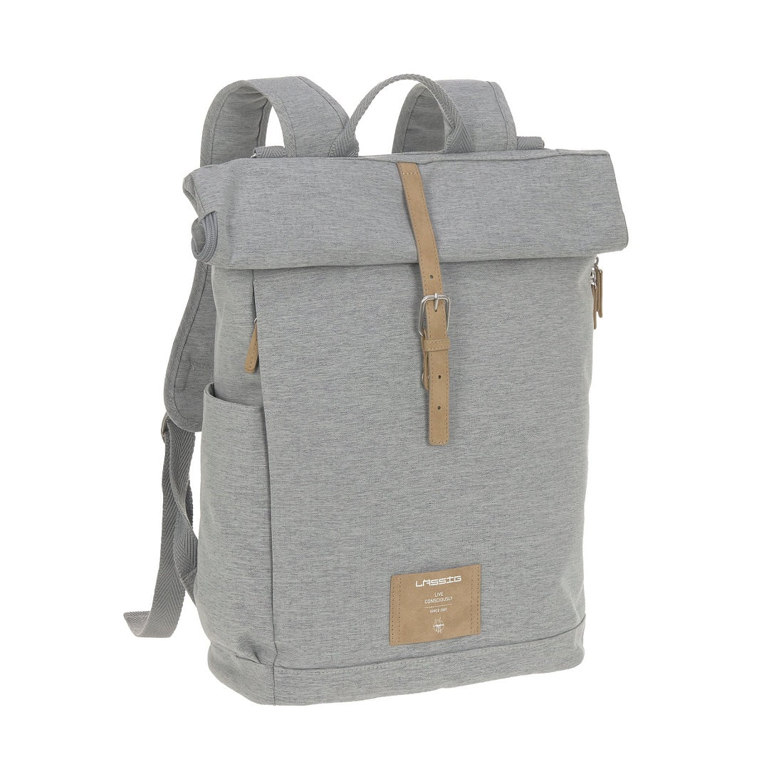 Wickelrucksack - Rolltop Backpack, Grey Mélange (Limited Edition) | Lässig