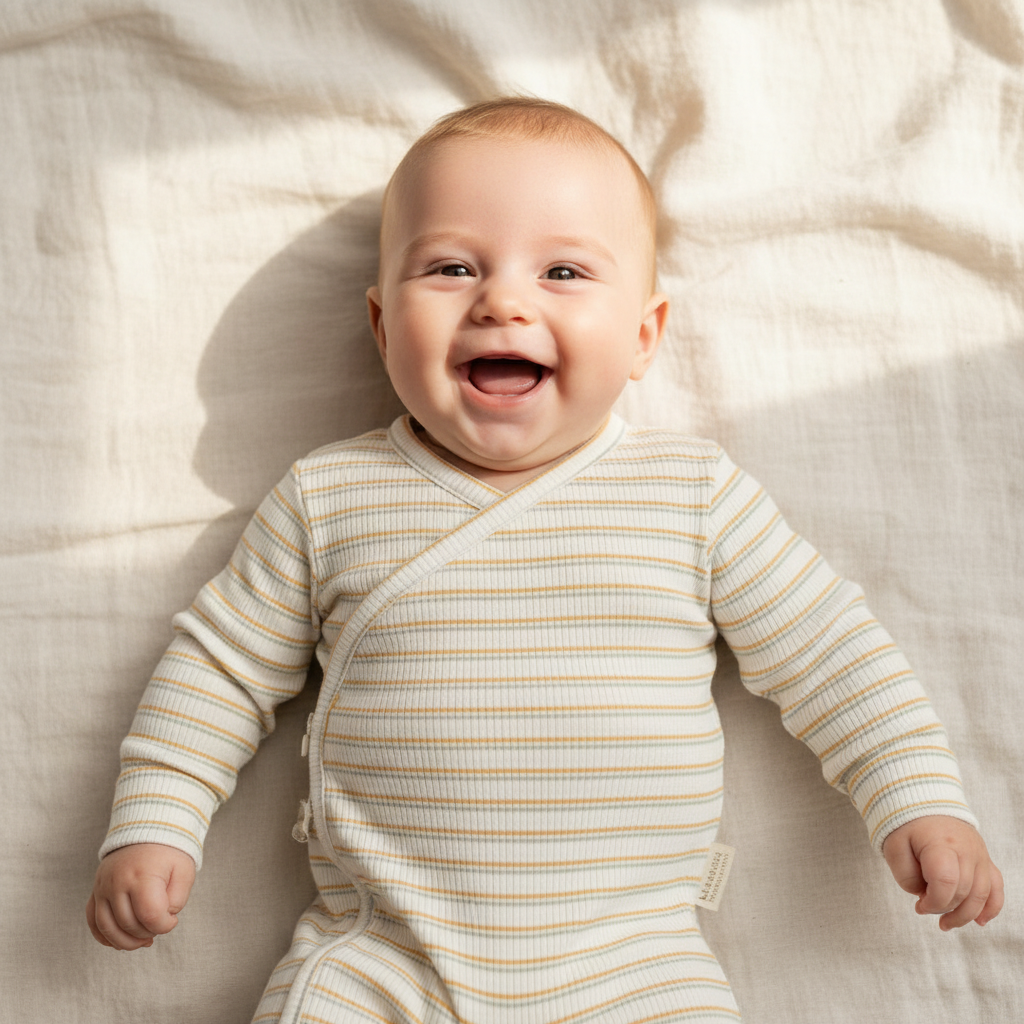 Wickelstrampler gestreift - Little Farm | Little Dutch