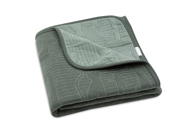 Crib blanket 75 x 100 cm Jungle Jambo, Ash Green/Laurel | Jollein