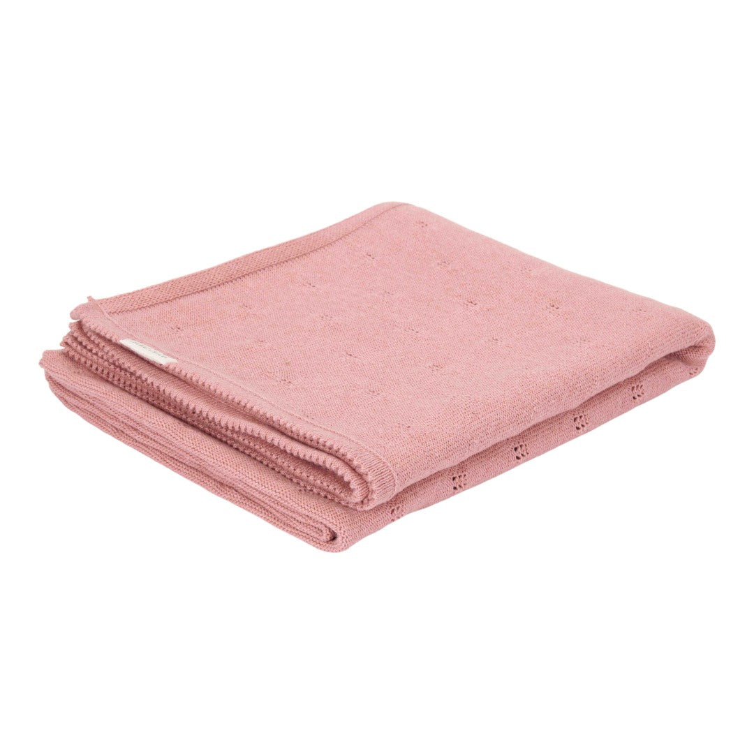 Wiegendecke gestrickt Pure Pink Blush | Little Dutch