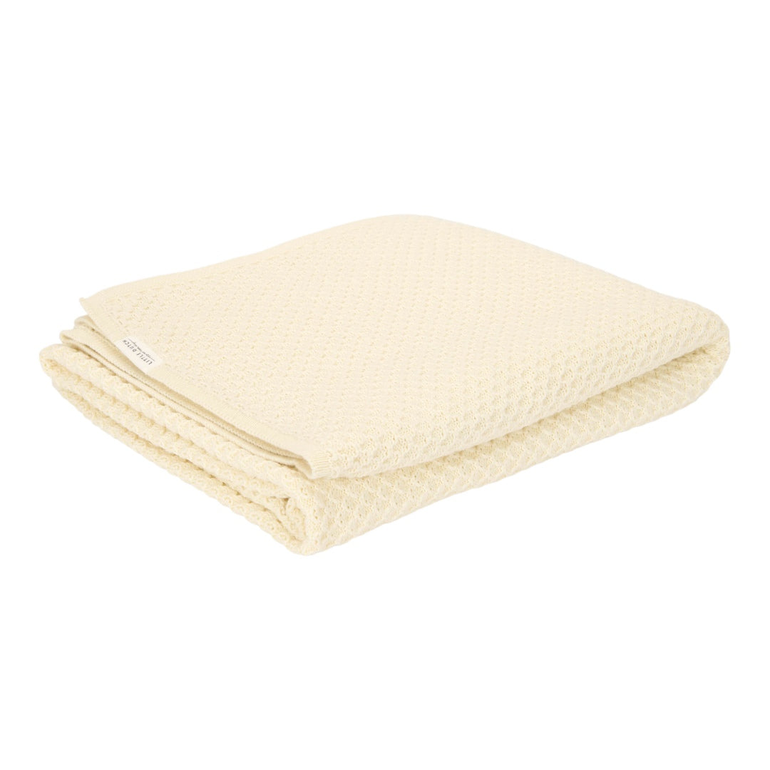 Wiegendecke gestrickt Pure Soft White | Little Dutch