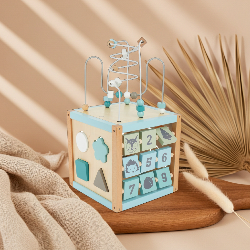 Motor skills cube forest animals XXL wood | bieco