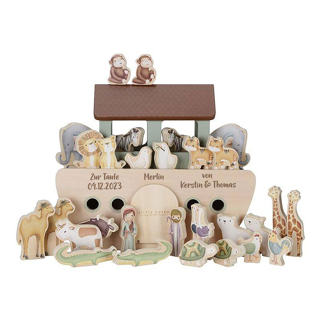 Arche Noah Holz - Zur Taufe | Little Dutch