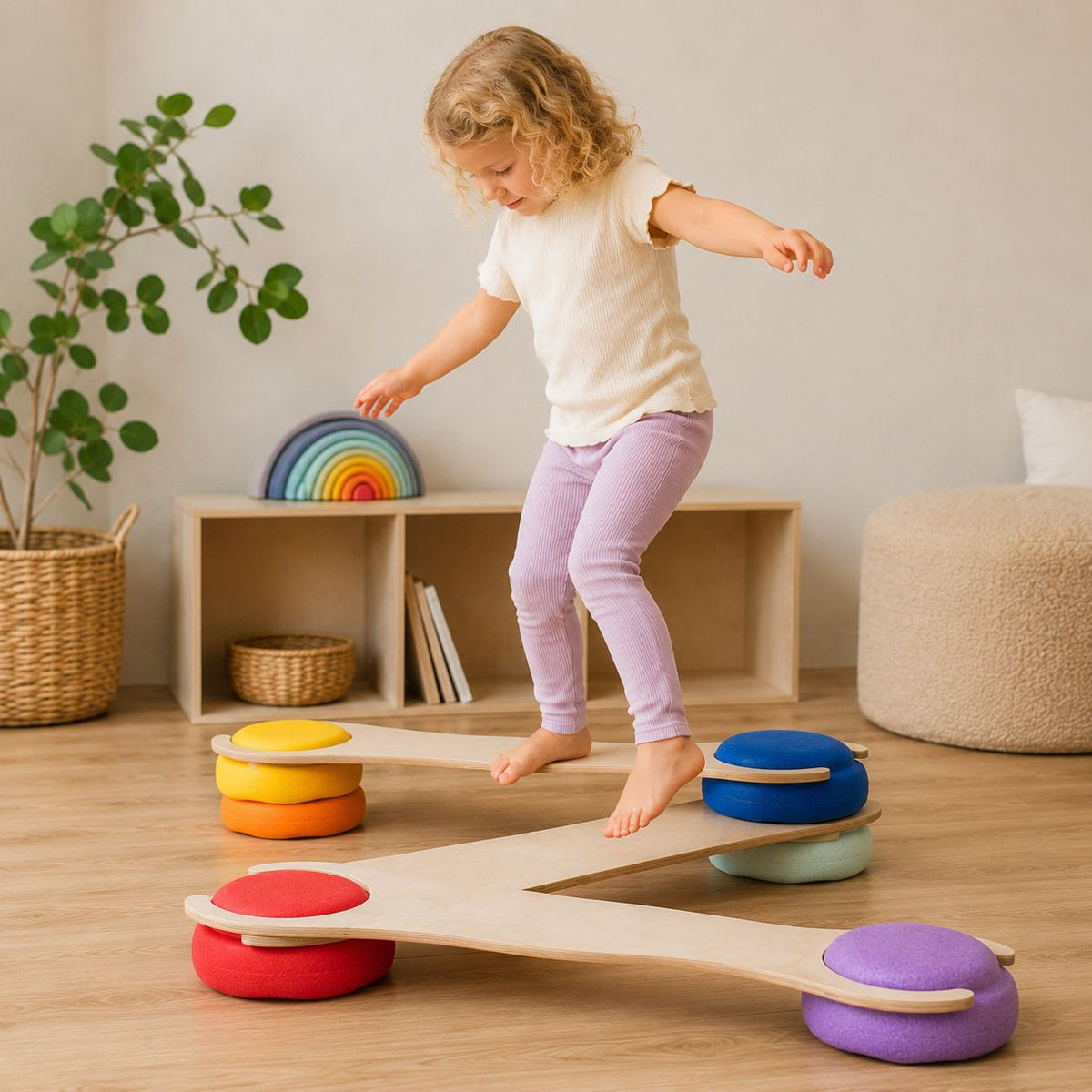 Balance Board für Kinder aus Holz – fördert Motorik und Gleichgewicht spielerisch