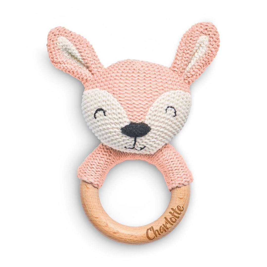 Teether deer pink Ø 7cm | Jollein