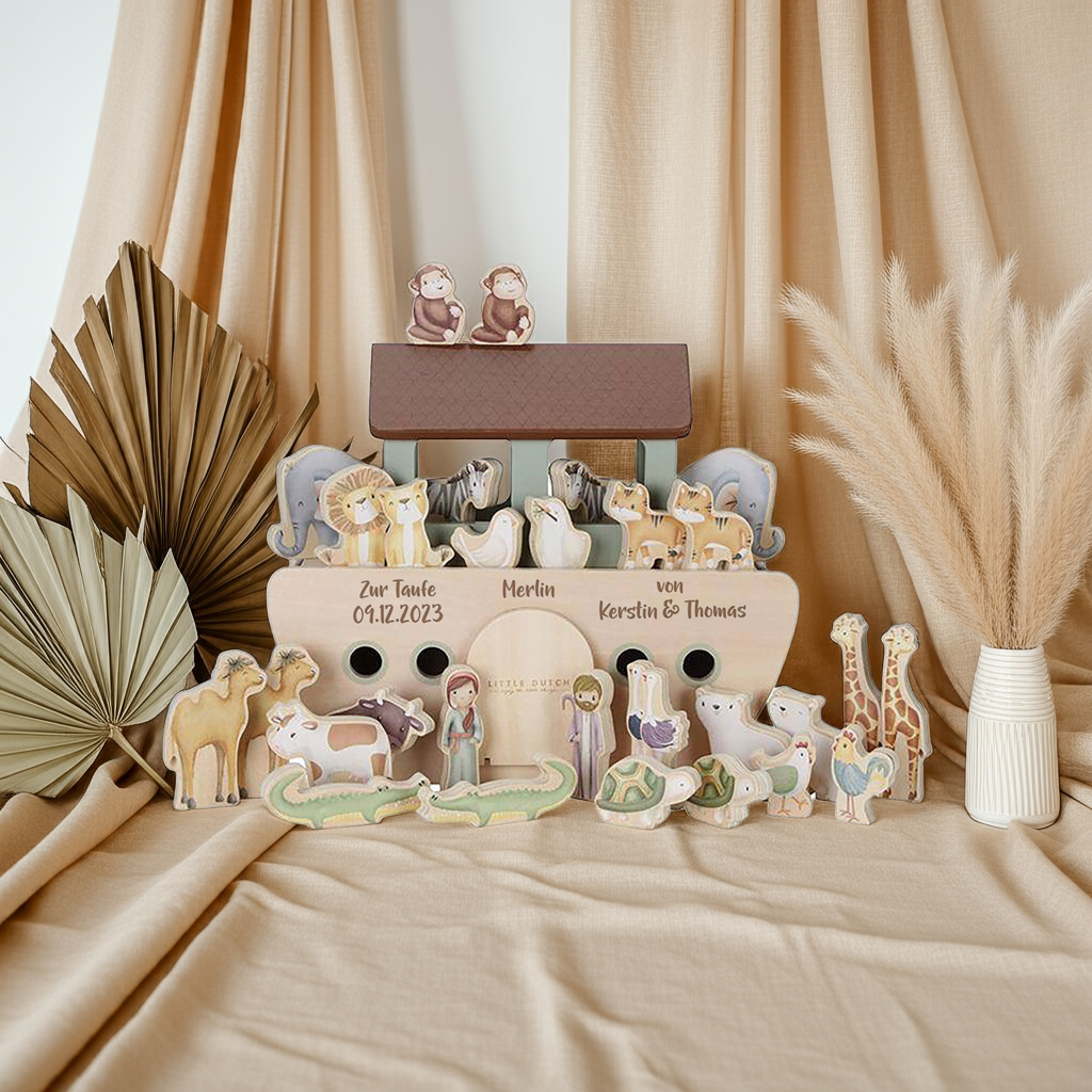 Arche Noah Holz - Zur Taufe | Little Dutch