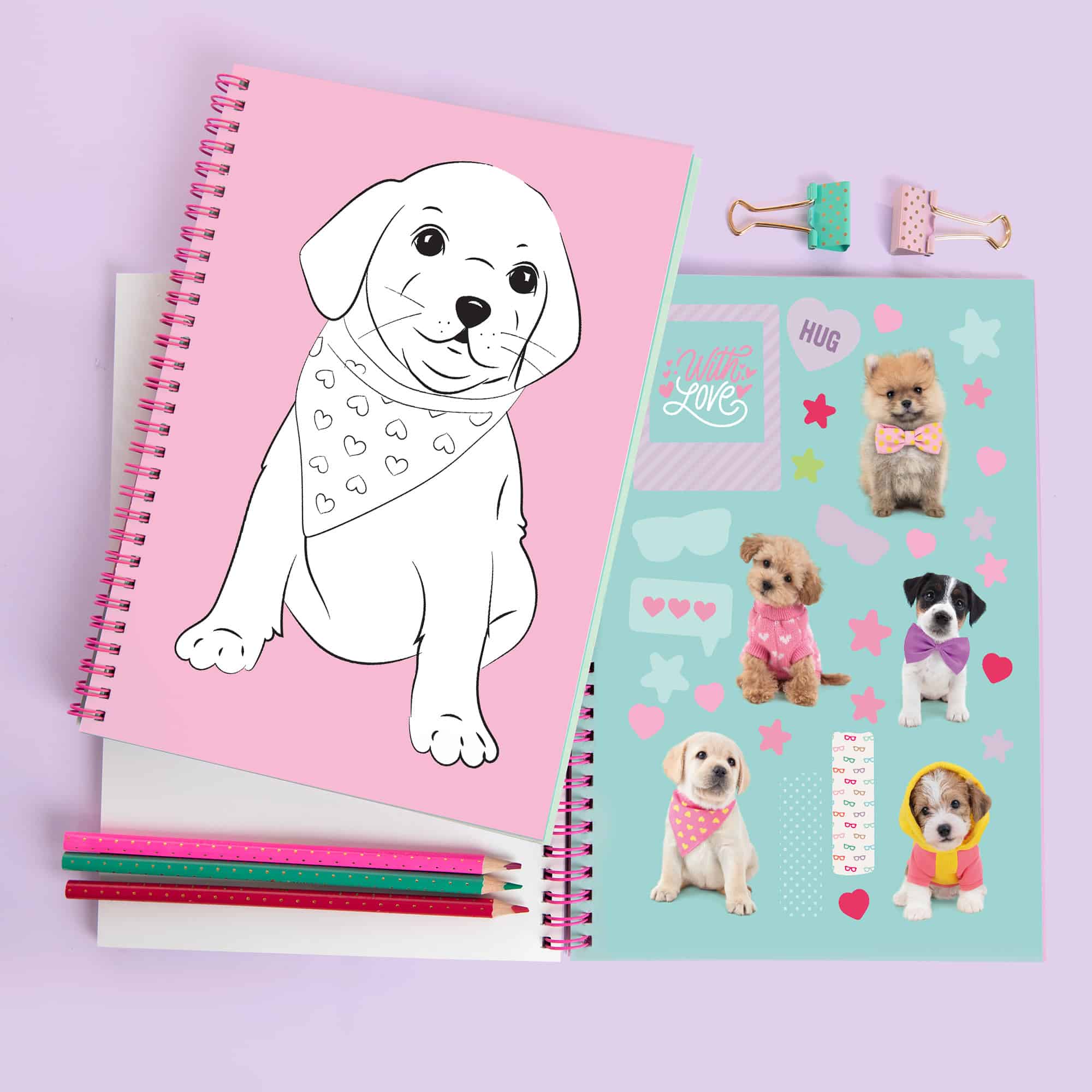 STUDIO PETS – MALBUCH "PUPPY" (A5) MIT STICKERN