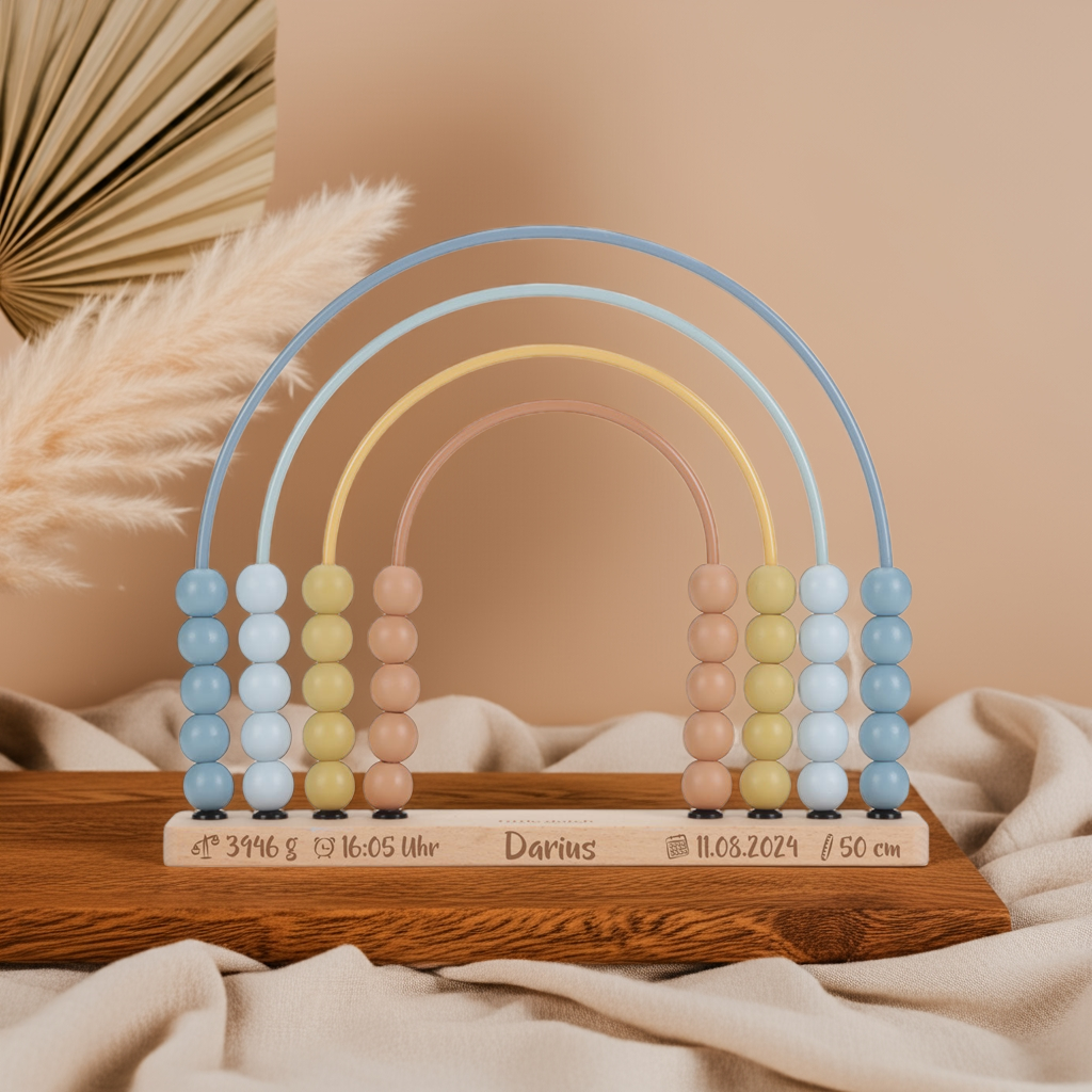 Regenbogen-Abakus Forest Friends blau | Little Dutch
