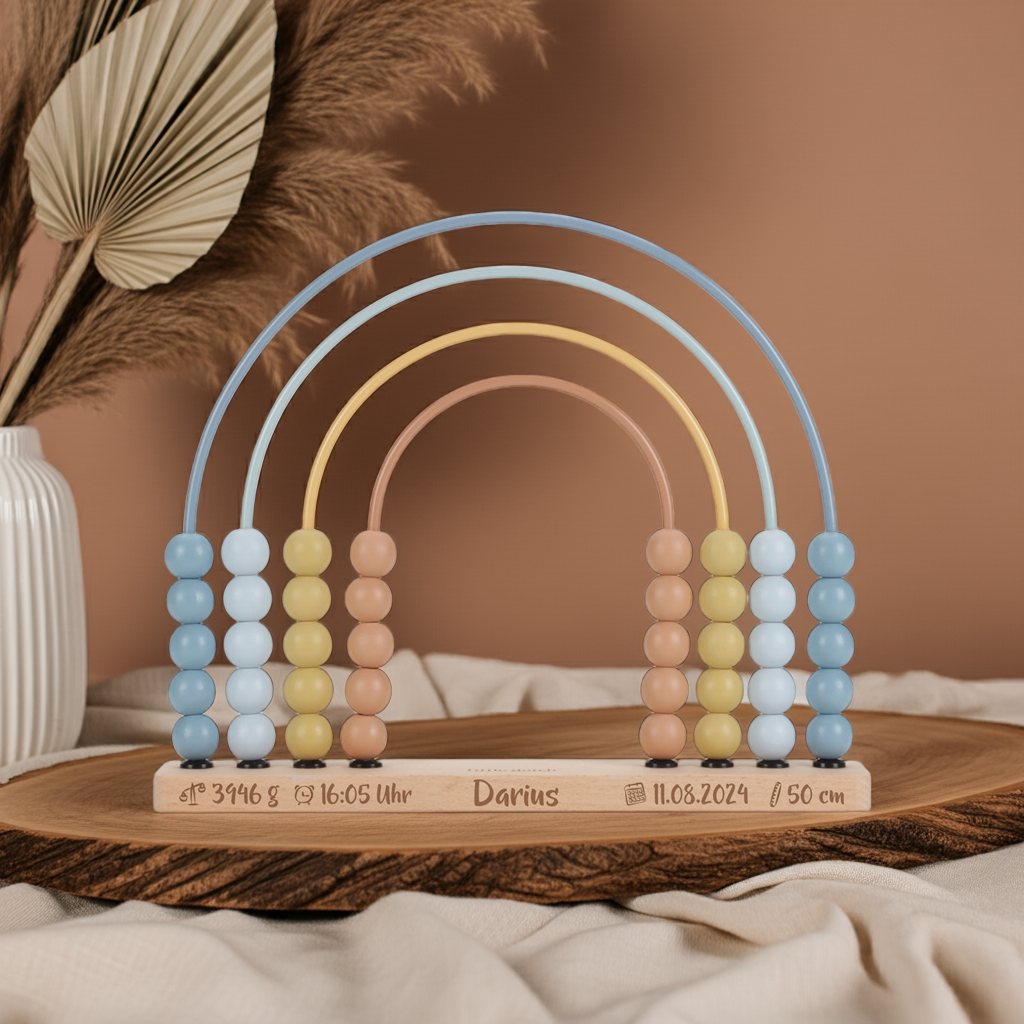 Regenbogen-Abakus Forest Friends blau | Little Dutch