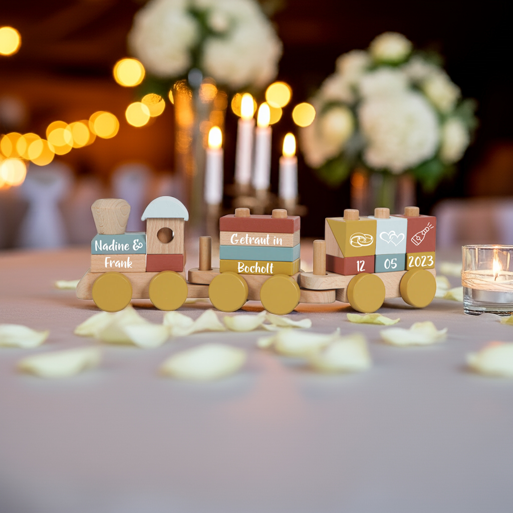 Wooden Train Pure &amp; Nature - For Weddings - Printed | Little Dutch