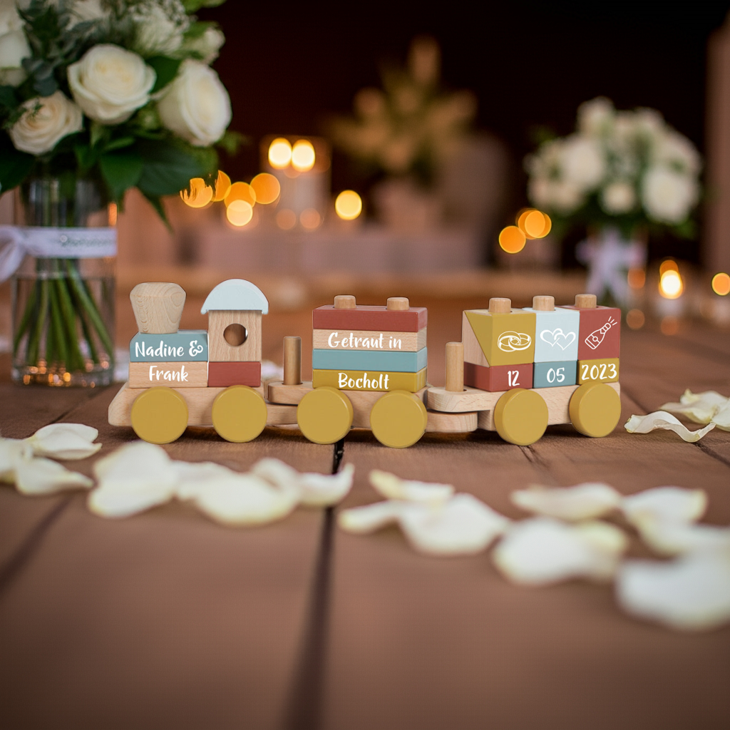 Wooden Train Pure &amp; Nature - For Weddings - Printed | Little Dutch