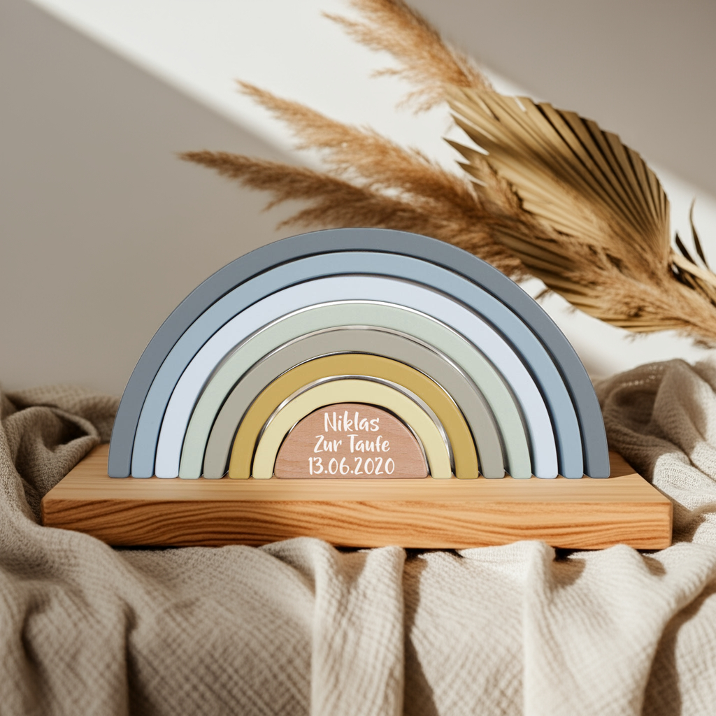 Stacking Rainbow Blue - For Christening | Little Dutch