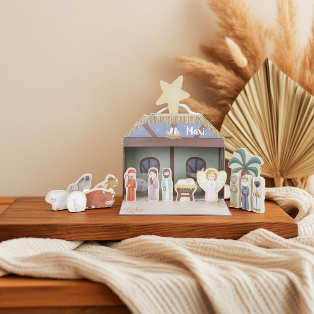 Christmas Nativity Scene with Toy Case | Little Dutch