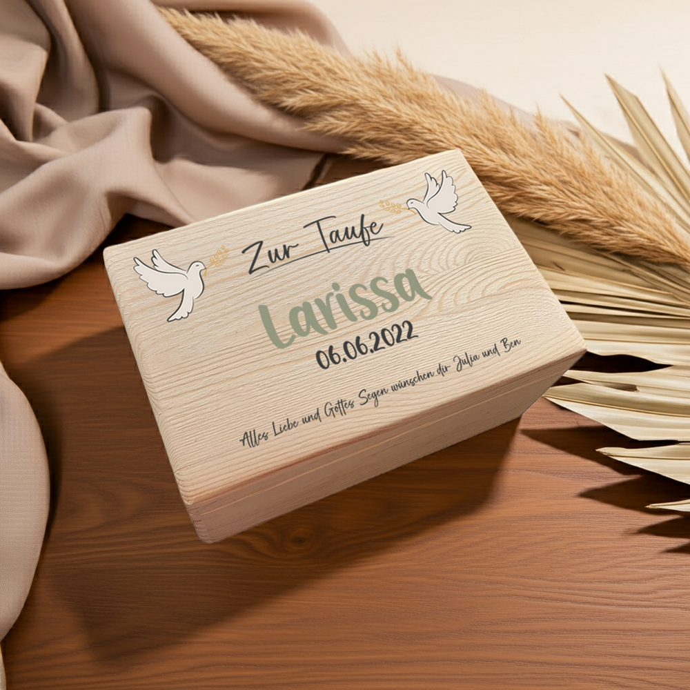 Personalized memory box for christening for lasting memories