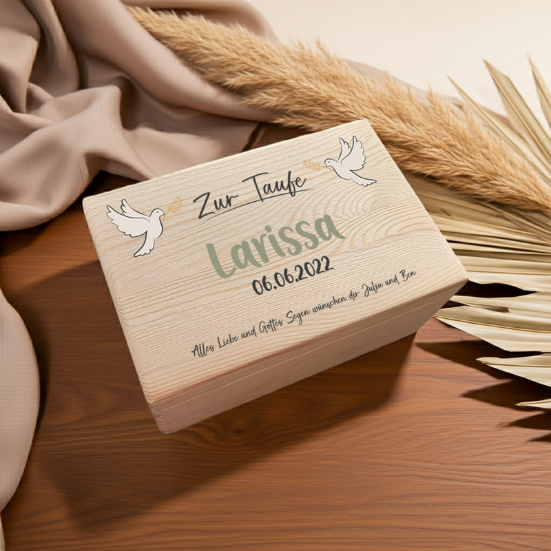 XL Memory Boxes - Natural Wood - Christening / School / Kindergarten / Communion - Personalized | Smack Boxes