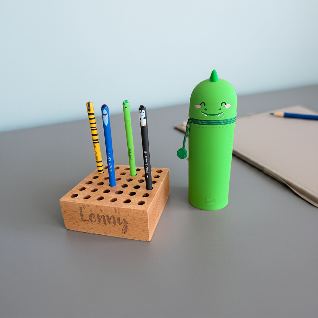 Porte-stylo en bois personnalisé, compatible avec les stylos Legami et autres | Smack Buffer