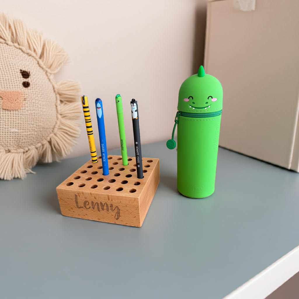 Porte-stylo en bois personnalisé, compatible avec les stylos Legami et autres | Smack Buffer